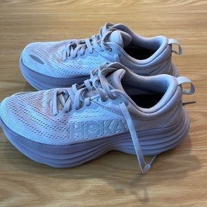 Hoka bondi 8 lavender running sneakers